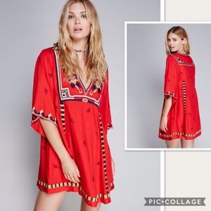 FREE PEOPLE TULUM EMBROIDERED DRESS